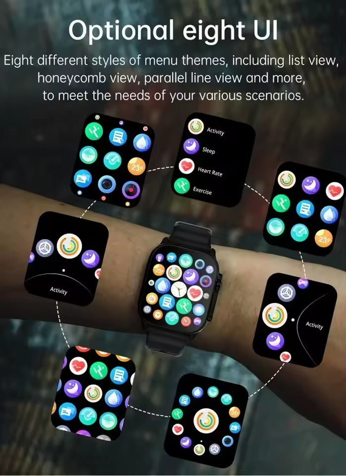 New Watch T10 Ultra Smart Watch 49mm NFC Men Women GPS Track Bluetooth Call BT Music Games Wireless Charging Sport Smartwatch