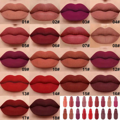 Set of 18 Colorful Capsule Lipstick Pills, Including Waterproof And Long-Lasting Lip Gloss, Sparkling Glitter Lipstick, And Shiny Lip Oil