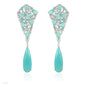 FASCINATING STYLIZED ICE GREEN DROP EARRINGS