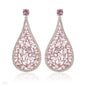 EXQUISITE MULTI CUT PINK DROP EARRINGS