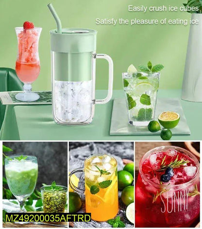 Portable Fruit Juicer With Straw Rechargeable