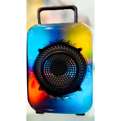 GTS-1867 Mini Portable 3-Inch Wireless Speaker – Rechargeable with Flame Lighting Effect