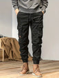 CAAYU Men's Tactical Joggers - Versatile Green Cargo Pants with Multiple Pockets, Durable Cotton Blend, Comfort Fit for Casual