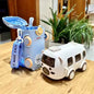 Portable Water Bottle with Straw 500ml 2 in 1 Shoulder Strap Kid Car Toy Straw Water Cup Car Bear Cute Bottle Birthday Gift