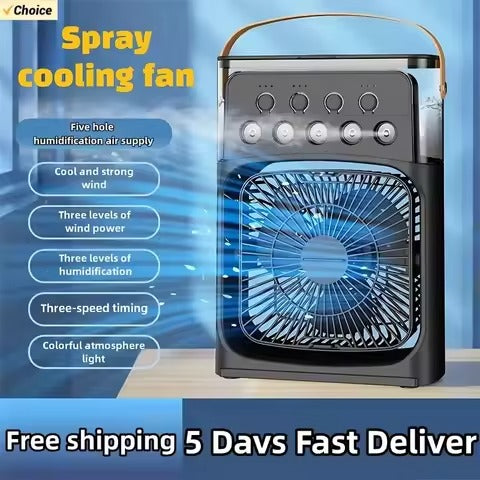 3 In 1 Fan AIr Conditioner Household Small Air Cooler LED Night Light Portable Air Adjustment Fan Office Home Fan New