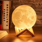 Rechargeable 3D Moon Lamp 16 Colors with Remote Control