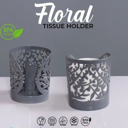 Flower Design Tissue Roll Paper Holder.